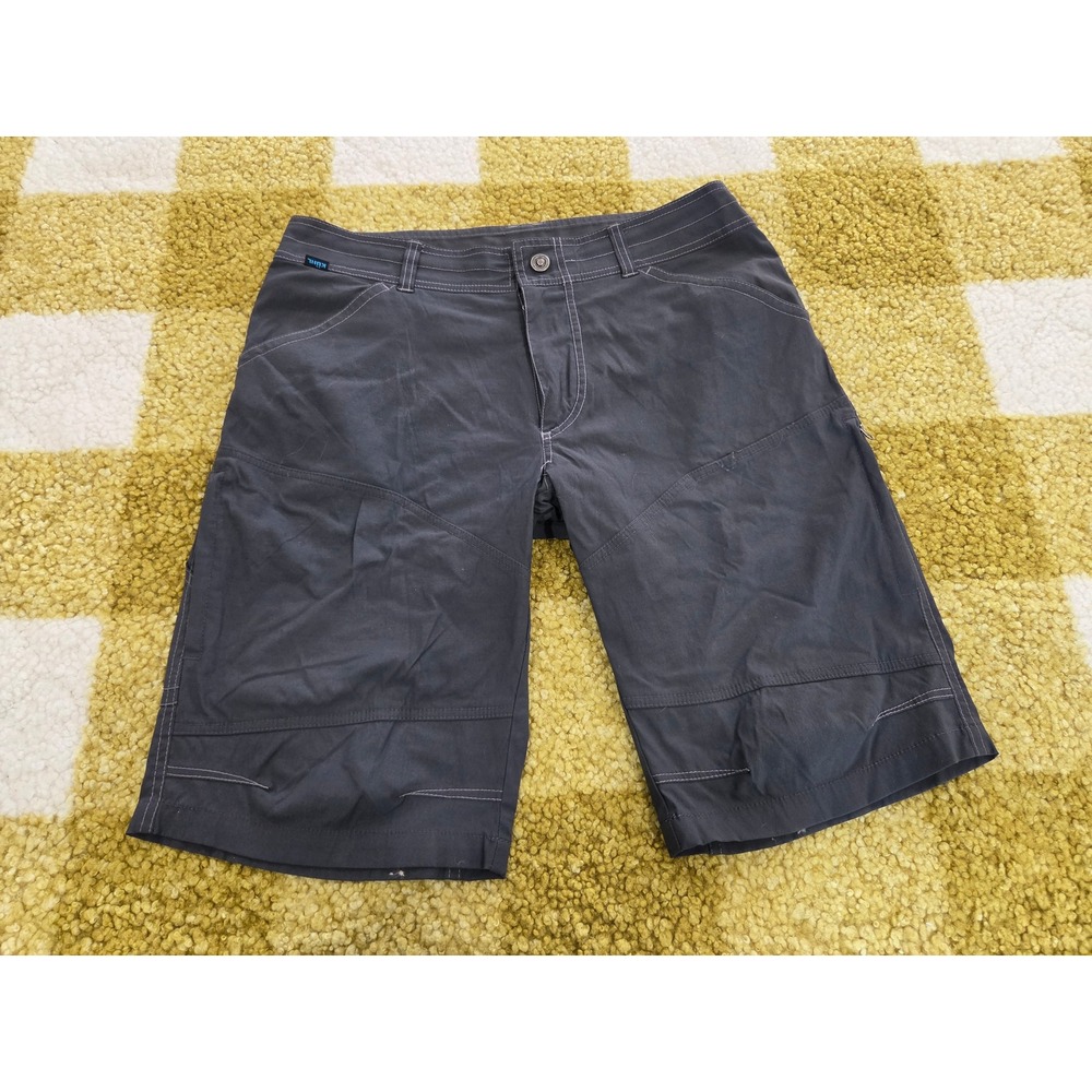Kuhl Renegade Cargo Shorts Mens 34 Gray Hiking Outdoor Nylon Stretch 11 Inseam
